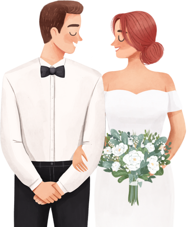 Wedding Couple Illustration